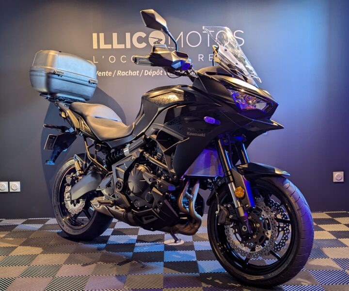 Kawasaki Versys 650 Black A2 d’occasion vendue par IllicoMotos à Trelins (42) – trail adaptable permis A2, révisée et prête à rouler