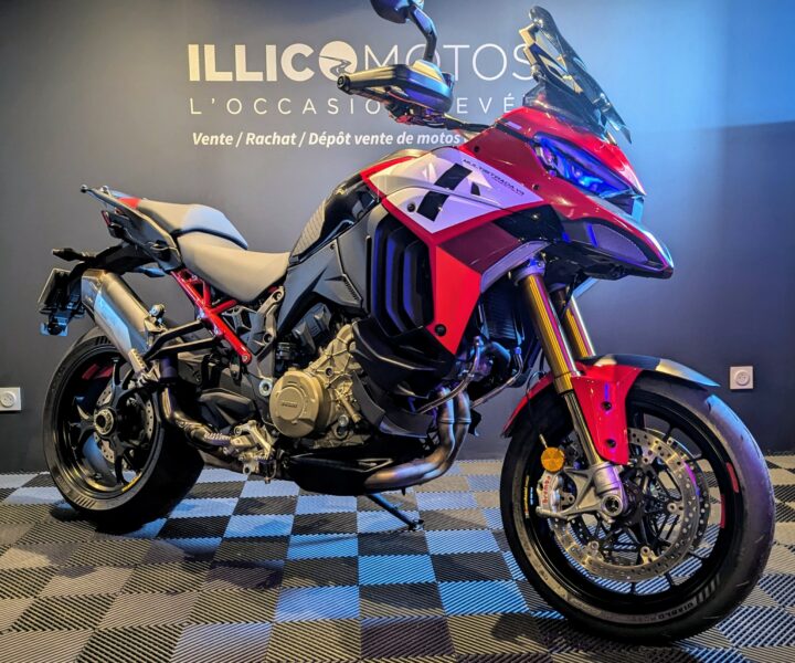 Ducati Multistrada V4 Pikes Peak d’occasion vendue par IllicoMotos à Trelins (42) – moto trail hautes performances, révisée et prête à rouler