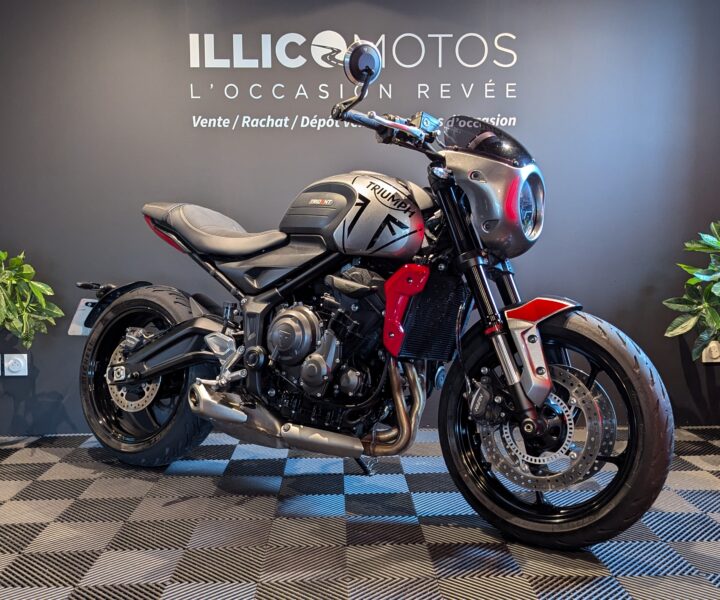 Triumph Trident 660 d’occasion vendue par IllicoMotos à Trelins (42) – roadster accessible, révisé et prêt à rouler